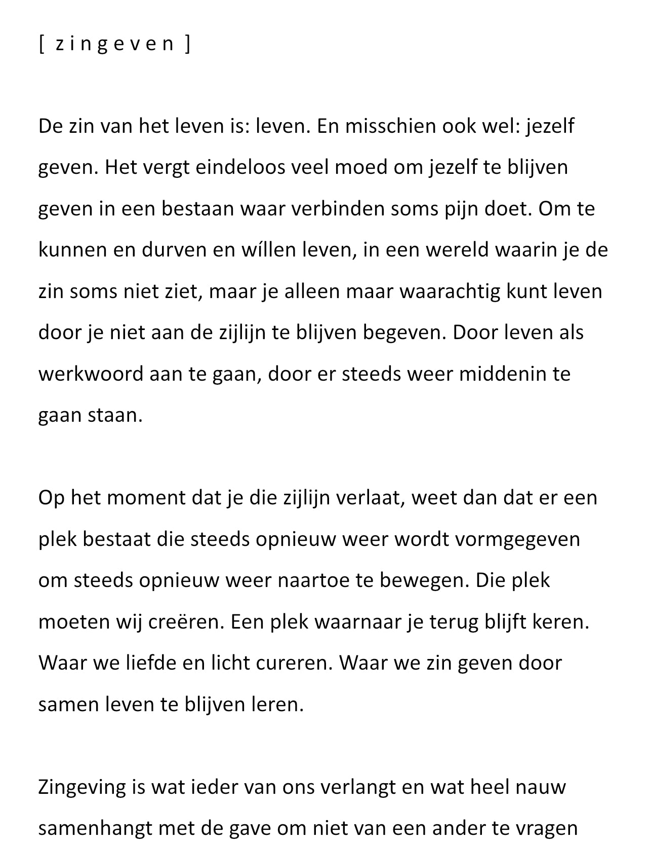 Gedicht of spoken word op maat