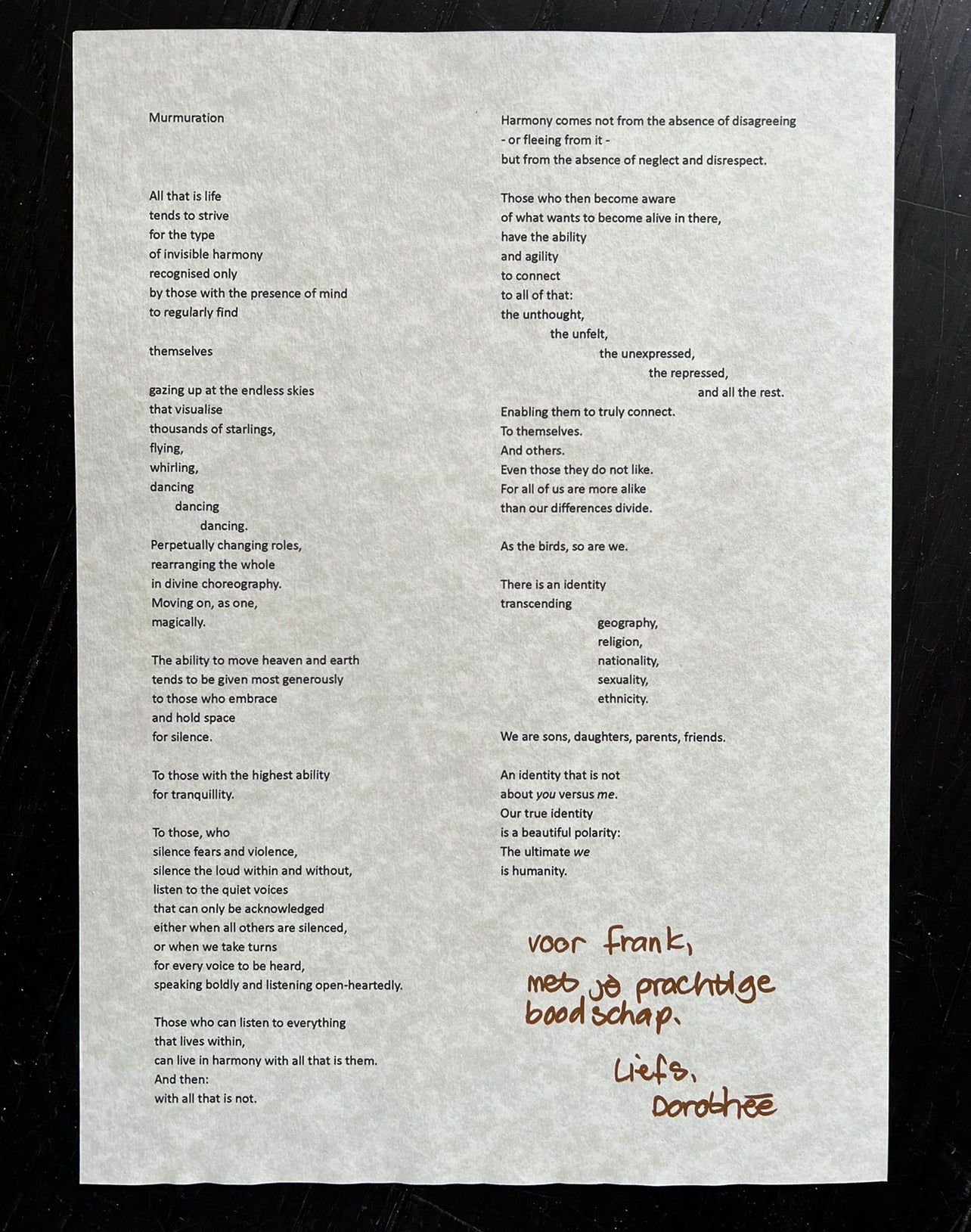 Gedicht of spoken word op maat